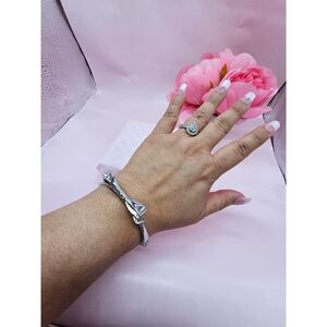 Kate Spade Silver Bow Bangle Bracelet